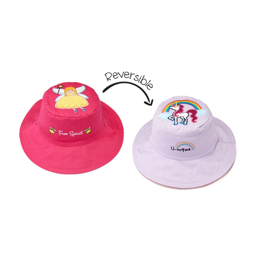 FlapJackKids Βαμβακερό Καπέλο Διπλής Όψης UPF50+ Princess/Unicorn