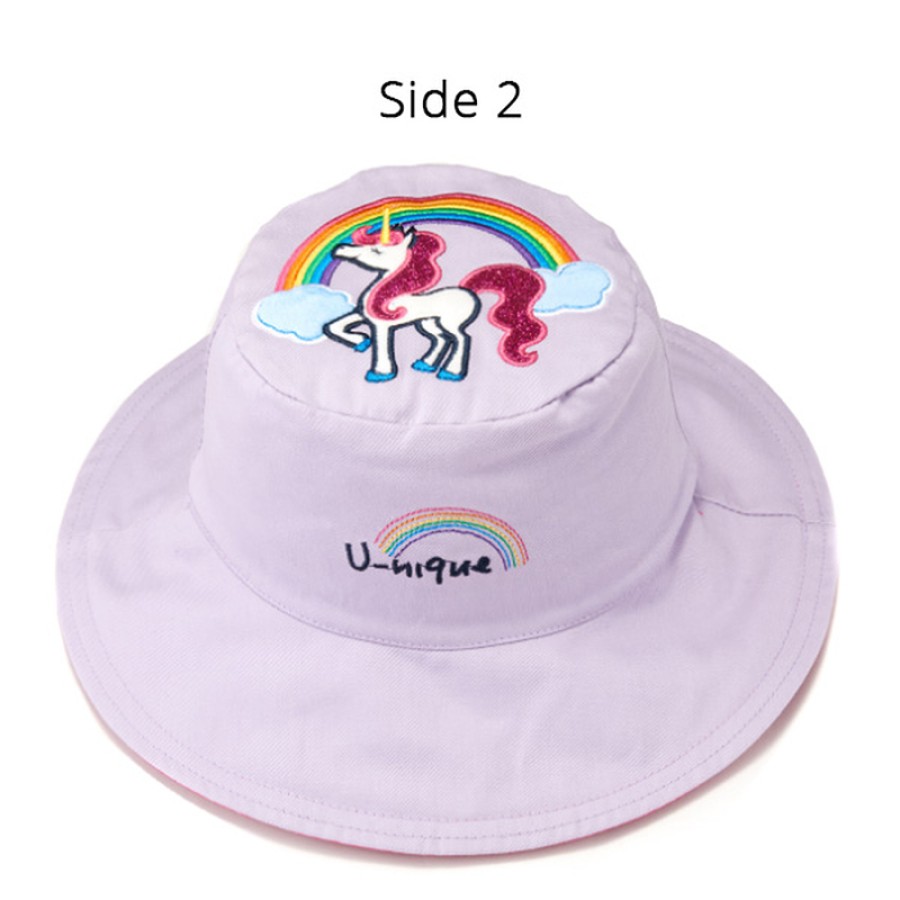 FlapJackKids Βαμβακερό Καπέλο Διπλής Όψης UPF50+ Princess/Unicorn