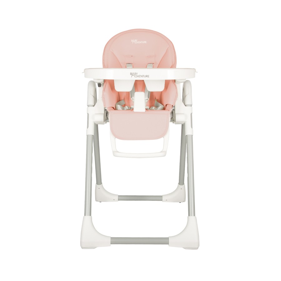 Baby Adventure Κάθισμα Φαγητού VIVA  2  Powder Pink ( οικολογικό δέρμα)