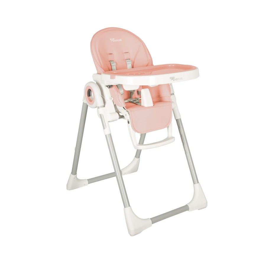 Baby Adventure Κάθισμα Φαγητού VIVA  2  Powder Pink ( οικολογικό δέρμα)