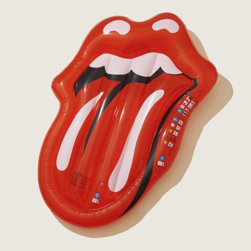 SunnyLife Φουσκωτό Στρώμα "Rolling Stones Lips" 135x205εκ.