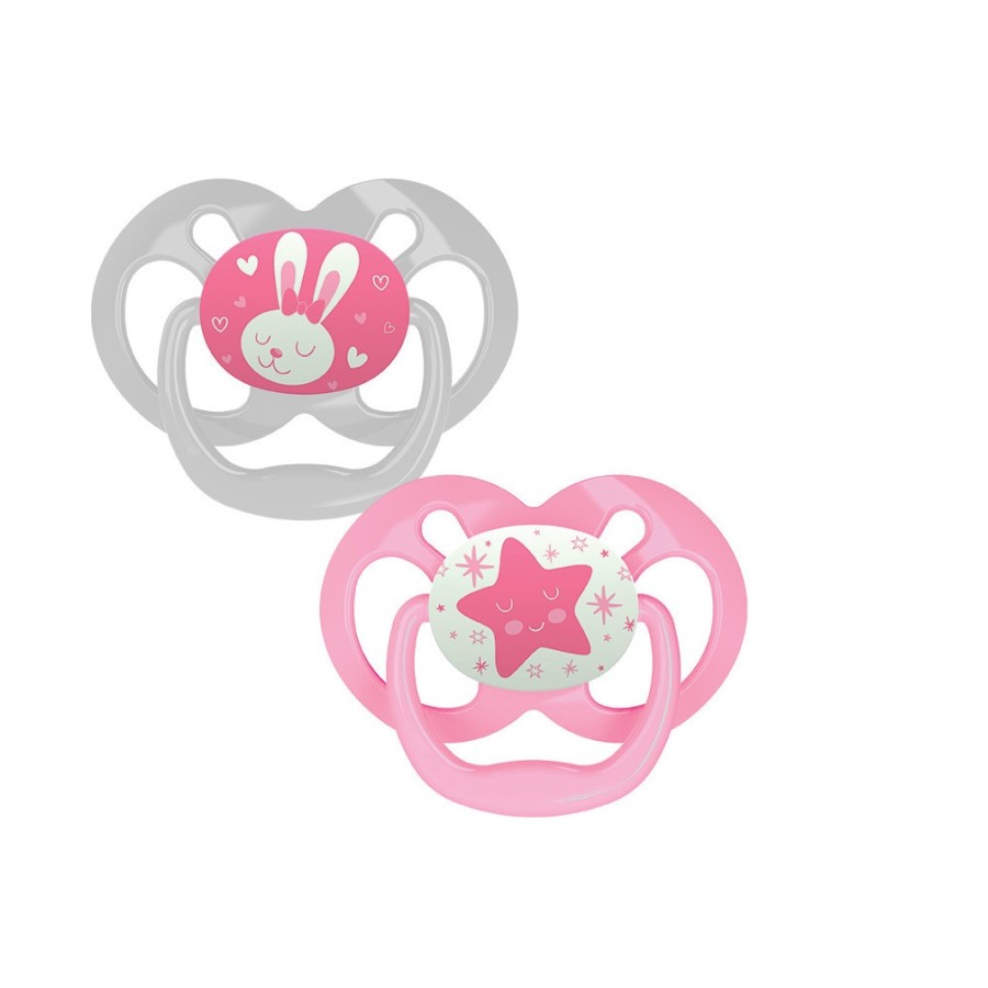 Dr.Browns Advantage Πιπίλα Νυχτός Pink Star 6-18m 2τμχ PA 22003