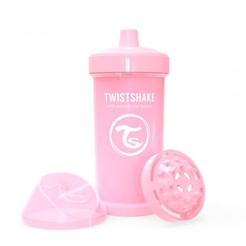 Twistshake Κύπελλο Kid Cup 360ml Με Μίξερ Φρούτων 12+ Μηνών Pastel Pink