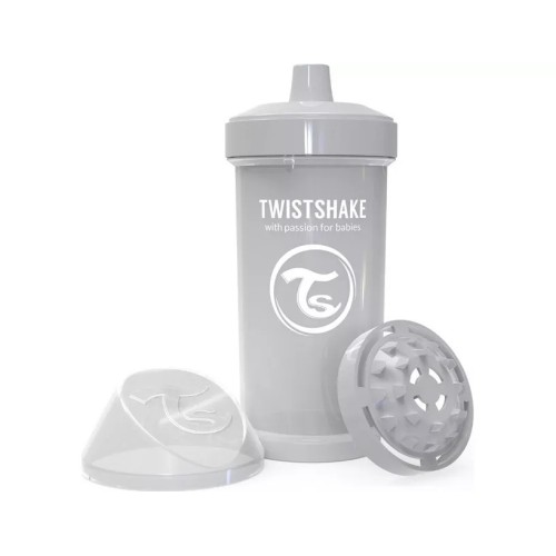 Twistshake Κύπελλο Kid Cup 360ml Με Μίξερ Φρούτων 12+ Μηνών Pastel Grey