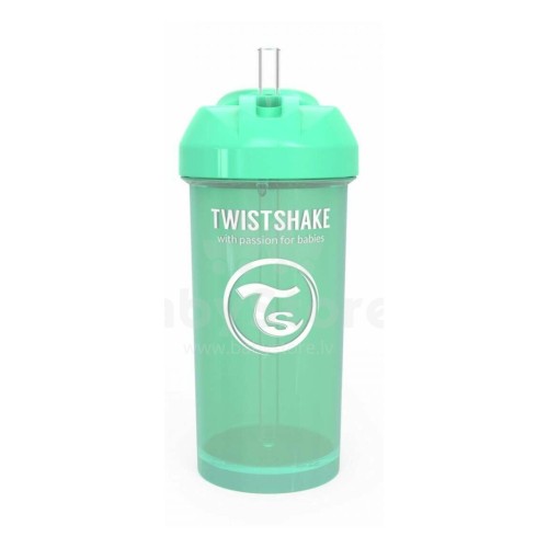 Twistshake Κύπελλο Straw Cup 360ml 6+ Μηνών Pastel Green