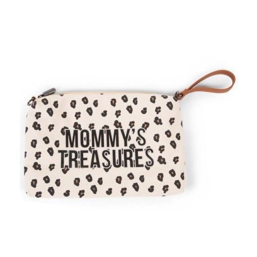 Childhome Τσαντάκι Νεσεσέρ Mommy Treasures Canvas Leopard