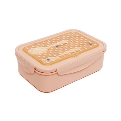 Petit Monkey Bento Box Δοχείο Φαγητού Drops Peach