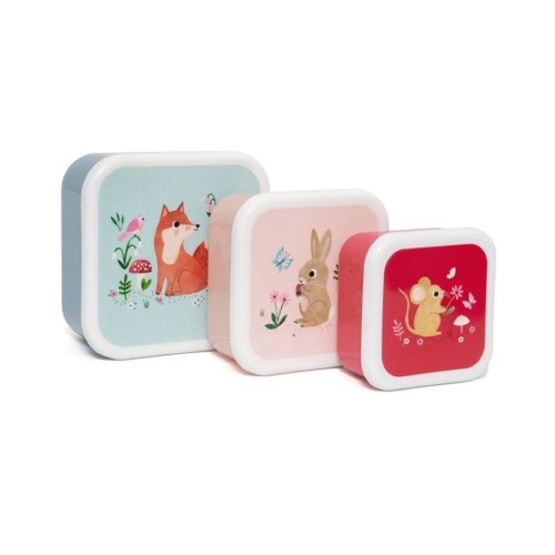 Petit Monkey Lunch Box Σετ Woodland 3τμχ.