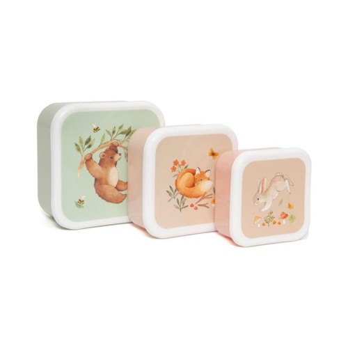 Petit Monkey Lunch Box Σετ Bear & Friends 3τμχ.