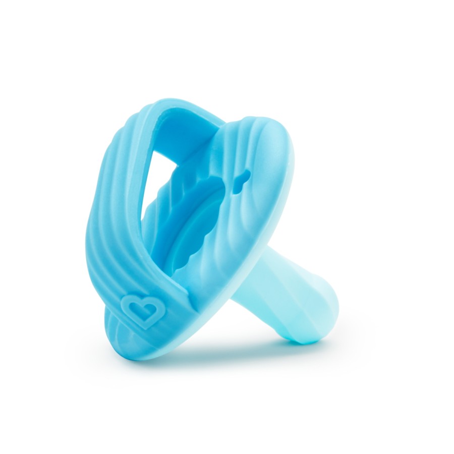 Munchkin Sili-Soothe & Teethe Σετ 2  Πιπίλες και  μασητικά, 2 σε 1  blue/green