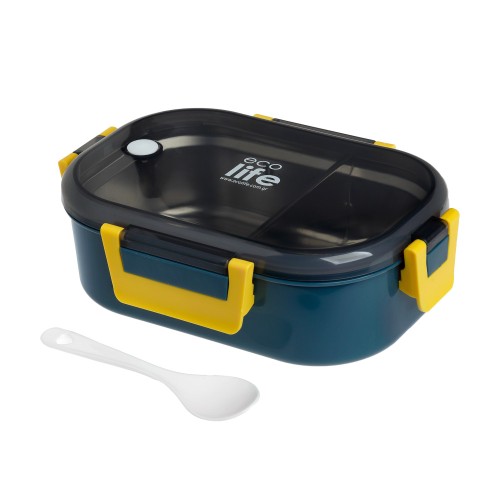 ECOLIFE Blue  Φαγητοδοχείο με 900ml πλαστικό με ανοξειδωτο εσωτερικο | Με χώρισμα 33-BO-9069
