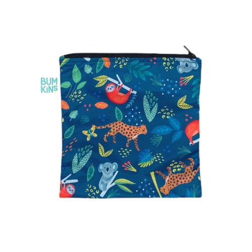 Bumkins Επαναχρησιμοποιήσιμη τσάντα για σνακ Large Snack Bag Jungle 331423