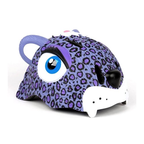 Crazy Safety Παιδικό Κράνος με Ζωάκια Leopard Purple (S 49-55εκ)