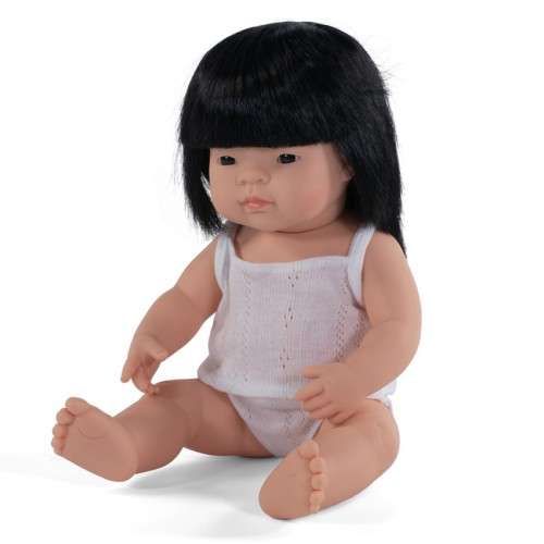 Miniland Κούκλα Asian Girl 38εκ. με Εσώρουχα,με ελαφρύ άρωμα βανίλιας