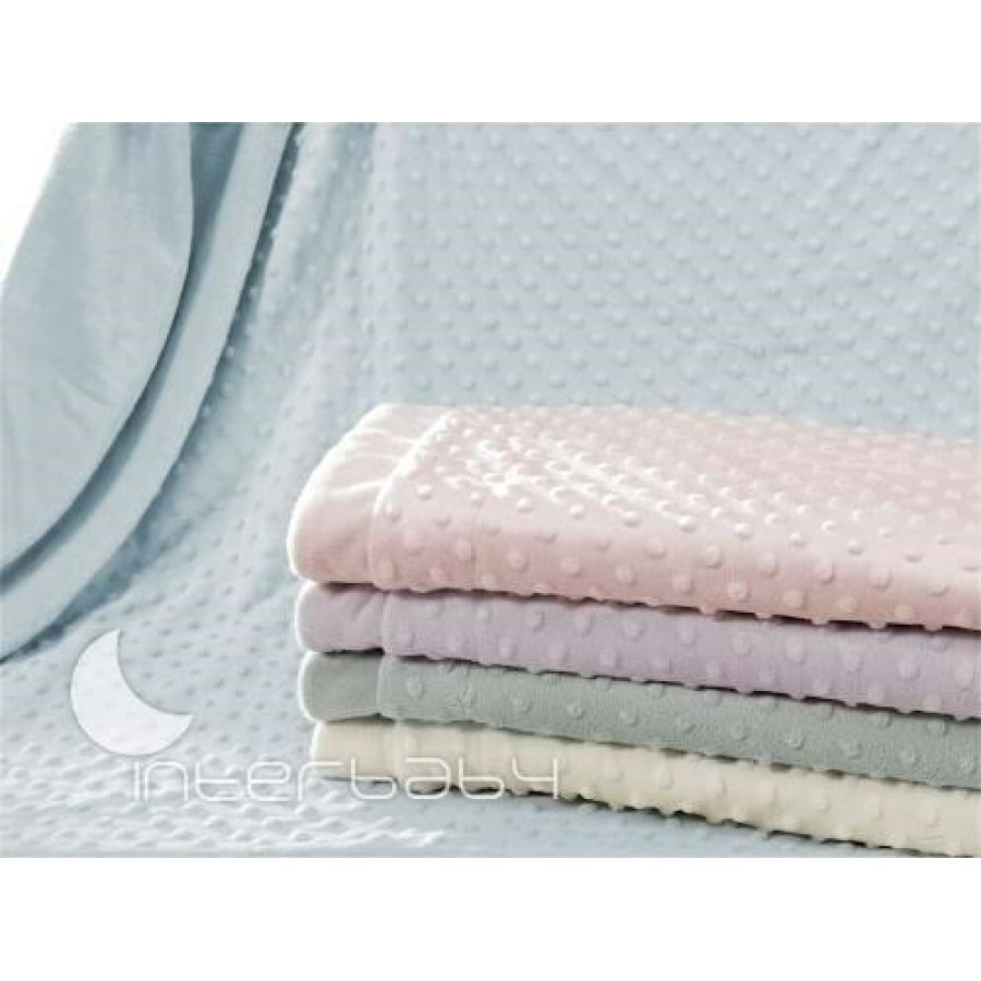 Interbaby  Κουβέρτα Αγκαλιάς 80x110εκ. Coral Fleece Navy Green
