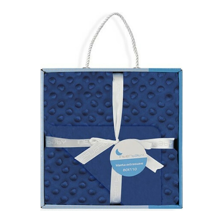 Interbaby  Κουβέρτα Αγκαλιάς 80x110εκ. Coral Fleece Navy Blue