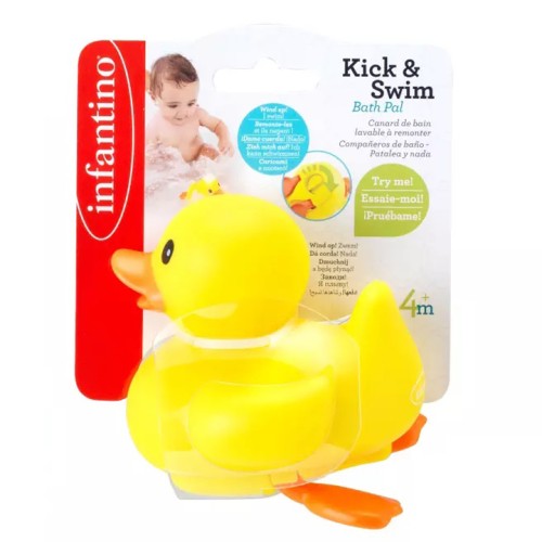 Infantino Παπάκι Μπάνιου Kick & Swim Bath Pal