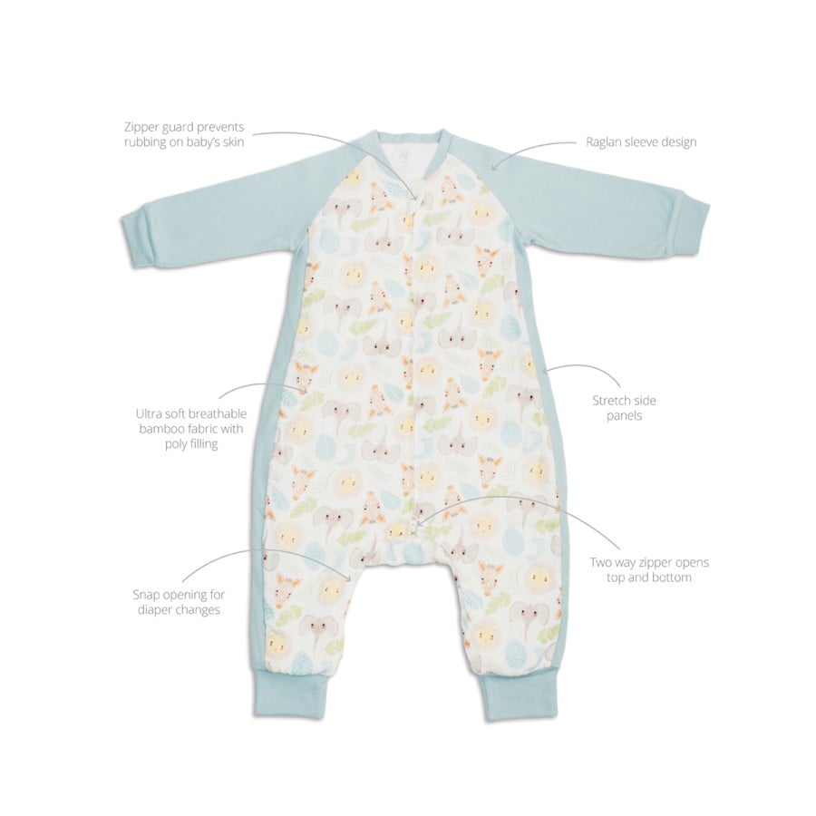 Lulujo Deluxe ECO Υπνόσακος Bamboo με Βαμβάκι 2.5 Tog Jungle (18 Μηνών-2,5 Ετών)