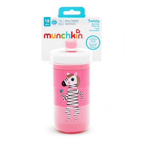 Munchkin Εκπαιδευτικό Κύπελλο Twisty Animal 18m+ Ροζ 266ml