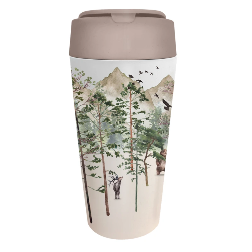 Chic Mic Bioloco Plant Deluxe Κούπα με Καπάκι Bamboo Forest 420ml