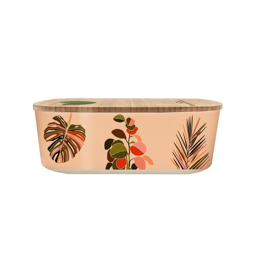 Chic Mic Bioloco Δοχείο Φαγητού Μπαμπού Colorful Leaves 18x9.5εκ.