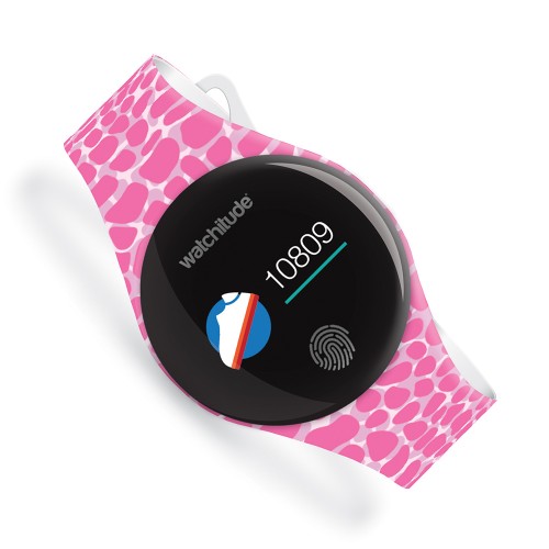 Watchitude Ψηφιακό Αδιάβροχο Smartwatch Move 2 Pink Crocodile