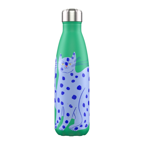 Chilly's Ανοξείδωτο Μπουκάλι Θερμός 500ml Artist Series Blue Cat