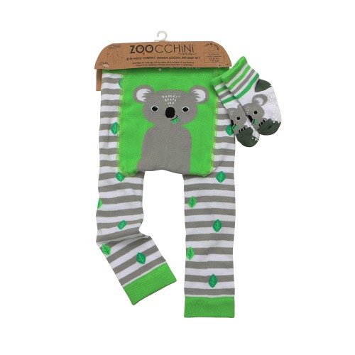 Zoocchini Σετ Ρούχων για Μπουσούλημα Grip+Easy Crawler Pants-Socks Koala Kai