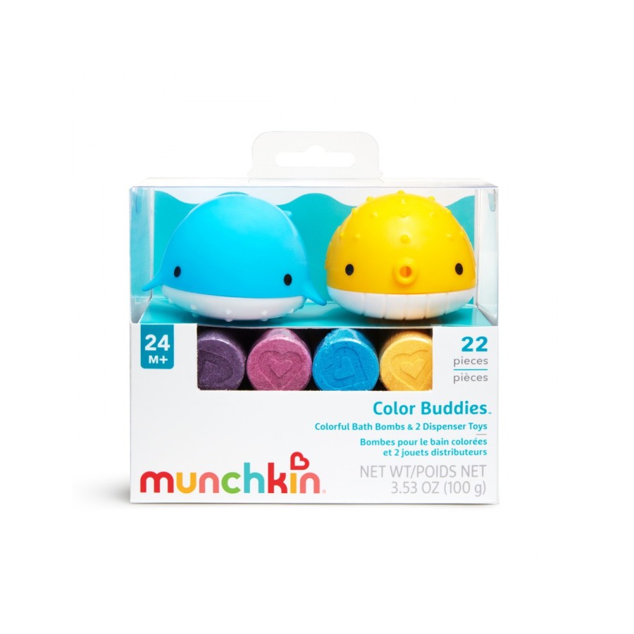 Munchkin Παιχνίδι Μπάνιου Ζωάκια με Bath Bombs Color Buddies
