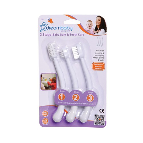 DreamBaby Παιδικό Σετ Οδοντόβουτσες 3 Stage White