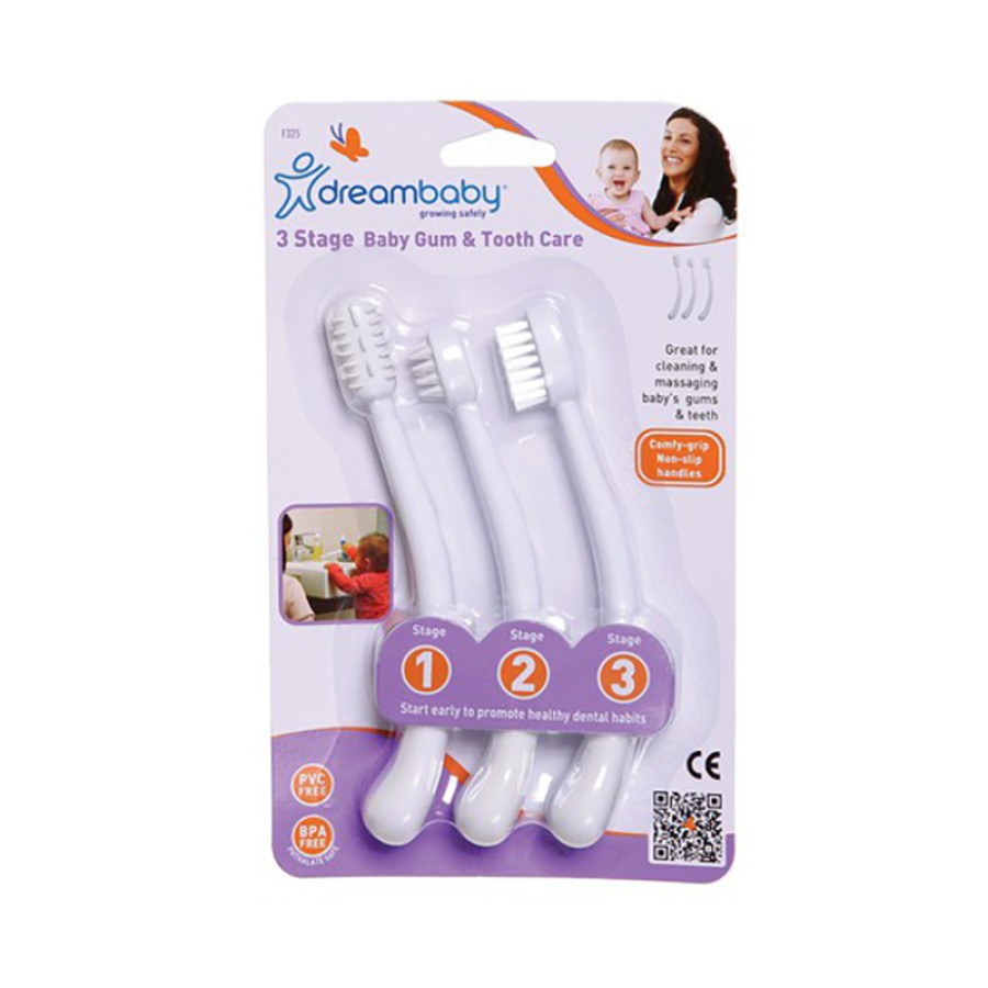 DreamBaby Παιδικό Σετ Οδοντόβουτσες 3 Stage White