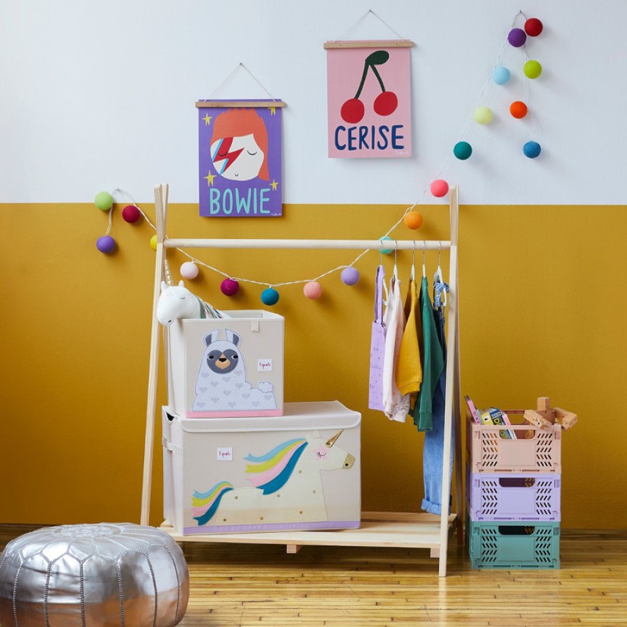 3 sprouts καλάθι για παιχνίδια με καπάκι Unicorn TOY CHEST