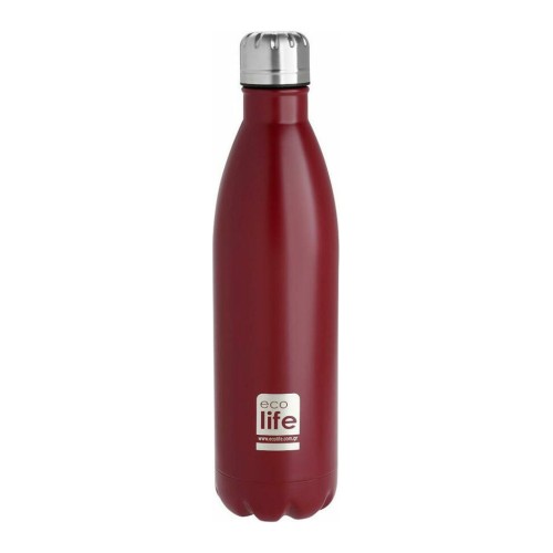 EcoLife Μεταλλικό Μπουκάλι Θερμός 750ml Κόκκινο