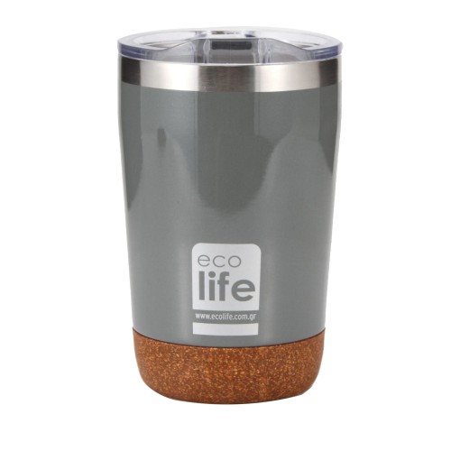 Ecolife Coffee Cup Ποτήρι Θερμός Light Grey 370ml