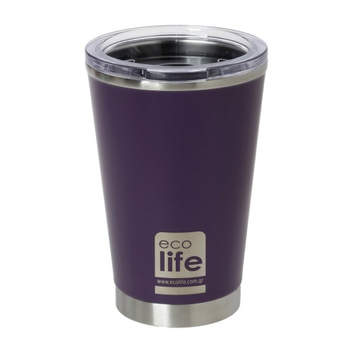 Ecolife Coffee Cup Ποτήρι Θερμός Dark Purple 370ml