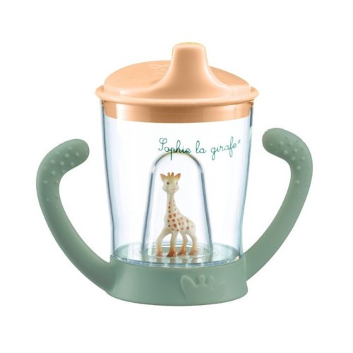 Sophie La Girafe Εκπαιδευτικό Ποτηράκι με Χειρολαβές Non Drip 180ml