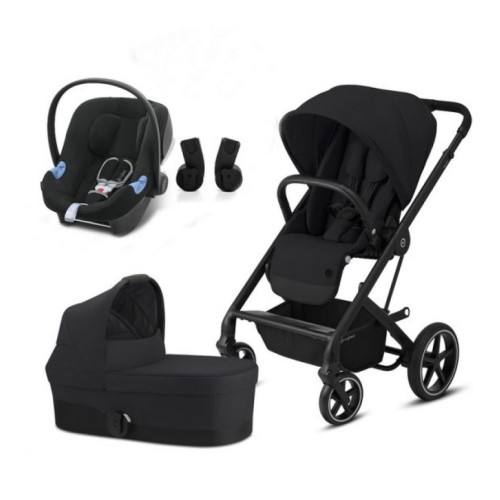 Cybex Πολυκαρότσι 3 σε 1 Balios S Lux Black Frame + Cot S & Δωρο Κάθισμα Αυτοκινήτου Aton B2 I-Size Deep Black  5%  ΚΟΥΠΟΝΙ ΑΓΟΡΑΣ