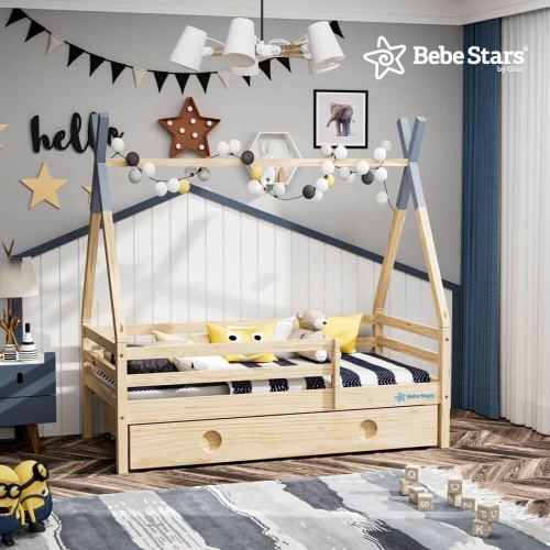 Bebe Stars Παιδικό Κρεβάτι Galaxy Montessory 438-05