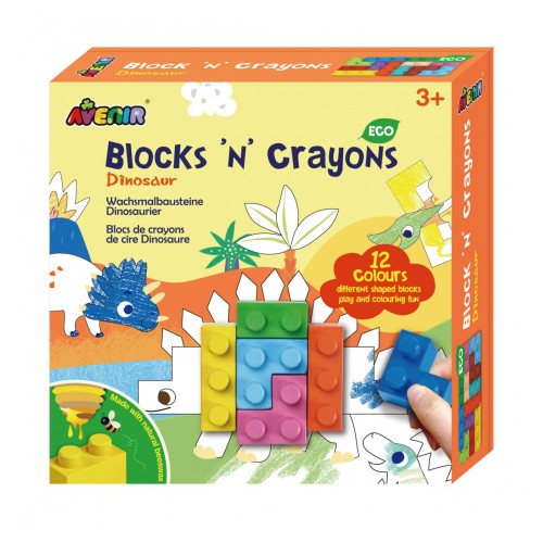 Avenir Παιχνίδι Ζωγραφικής & Κατασκευής Blocks'N'Crayons Dinosaur