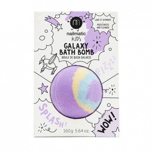 Nailmatic Galaxy Bath Bomb Pulsar Μωβ-Κίτρινο-Γαλάζιο