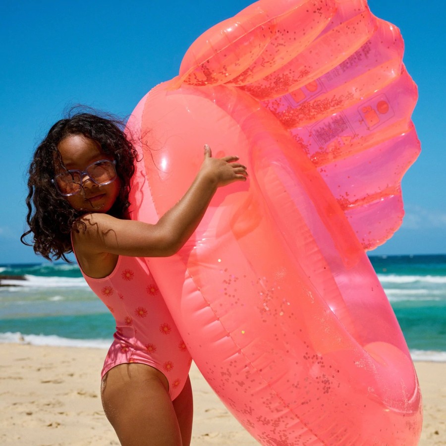 SunnyLife Σαμπρέλα Θαλάσσης Shell Neon Coral 110εκ. S2LPOLSH