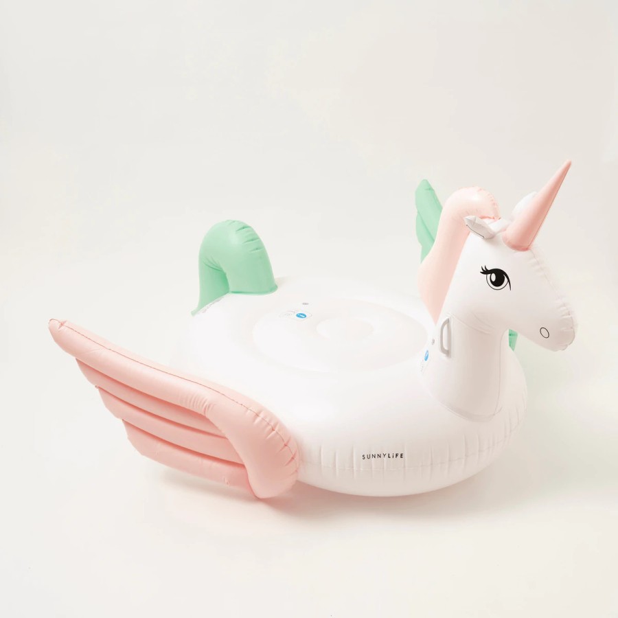SunnyLife Φουσκωτό Θαλάσσης Unicorn Coral Ombre 160x160x130εκ. S2LRIDCU