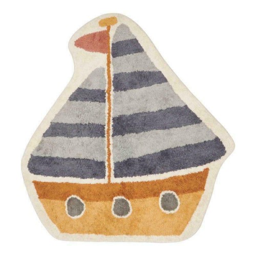 Little Dutch Χαλί Παιδικού Δωματίου Boat Shape Blue 80x130εκ.