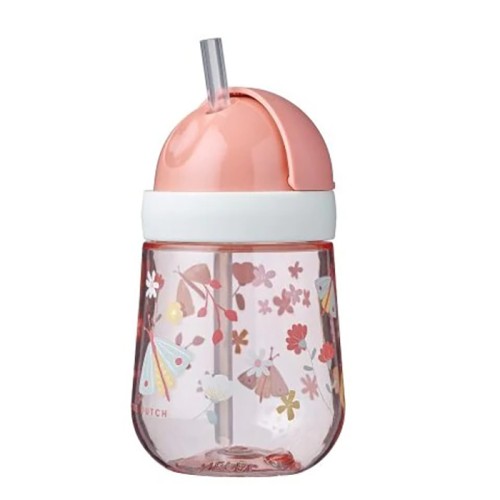 Little Dutch Εκπαιδευτικό Ποτηράκι με Καλαμάκι Flowers & Butterflies 300ml