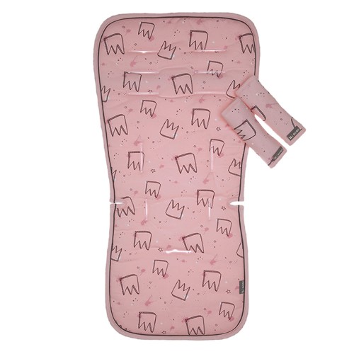 Minene Βαμβακερό Κάλυμμα Καροτσιού pink crown 19306005320OS, χωρις επωμιδες