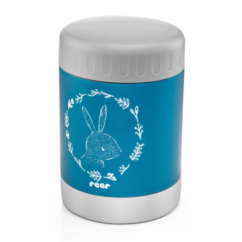 Reer Ανοξείδωτο Παιδκό Θερμός Φαγητού Blue Rabbit 300ml