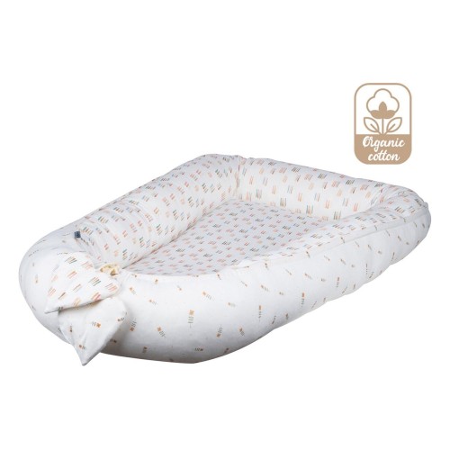 Bubaba Βρεφική Φωλιά Organic Cotton Beige & Aquarel