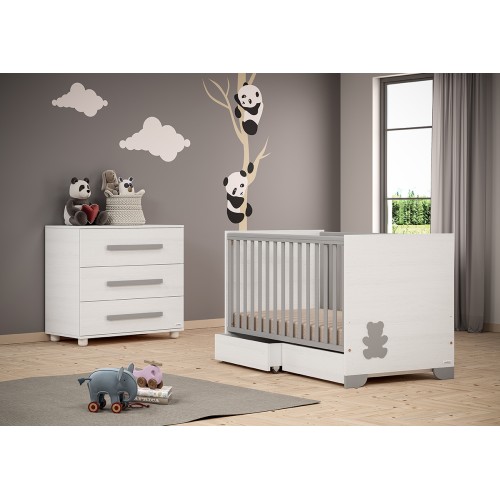 Casababy Βρεφικό Σετ Δωματίου Panda Κρεβάτι & Σιφονιέρα Casababy Βρεφικό 