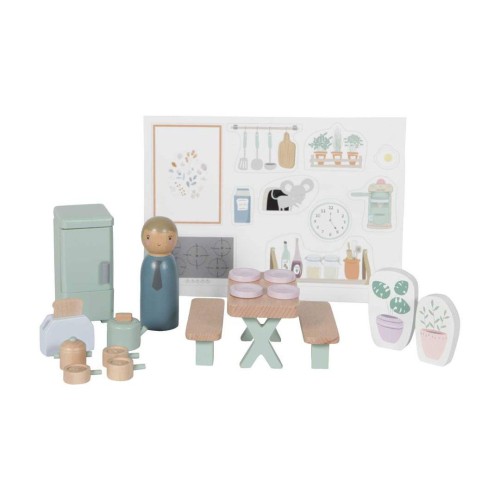 Little Dutch Doll’s House Kitchen Σετ Κουζίνας για Ξύλινο Κουκλόσπιτο