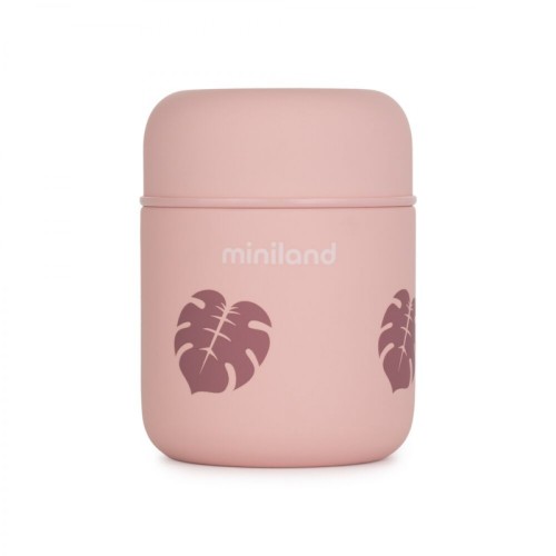 Miniland Θερμός Φαγητού Mini Pink Leaves 280ml